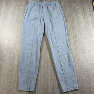 Theory Women’s 2 Lt Blue Wool Pants Stretch Waist Interior Drawstring Front Seam